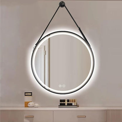 JSLJDM 500X500 mm Illuminated Backlit LED Bathroom Mirror, Wall Mounted by JSLJDM