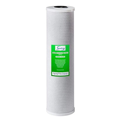 iSpring FC25B Whole House Water Filter, CTO Carbon Block, 20” x 4.5” by iSpring