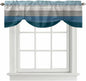 Blue Ombre Wooden Tie Up Valance Curtains by Unknown