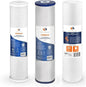 Aquaboon 5 Micron 20 x 4.5 Sediment, Anti-Scale, Carbon Water Filters Cartridges by Aquaboon