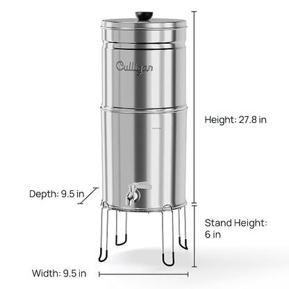Culligan MaxClear 3 Gallon Gravity Water Filter System, Polished - Image 8