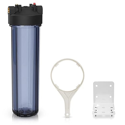 Max Water Whole House Water Filter Housing, Fits 20" x4.5" Big Filter Blue by MaxWater
