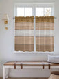 Retro Farm Wood Board Window Valance Curtains, 2 Panel by IDOWMAT