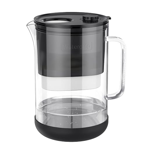 Waterdrop Large Glass Water Filter Pitcher, Eco-Friendly, by Waterdrop