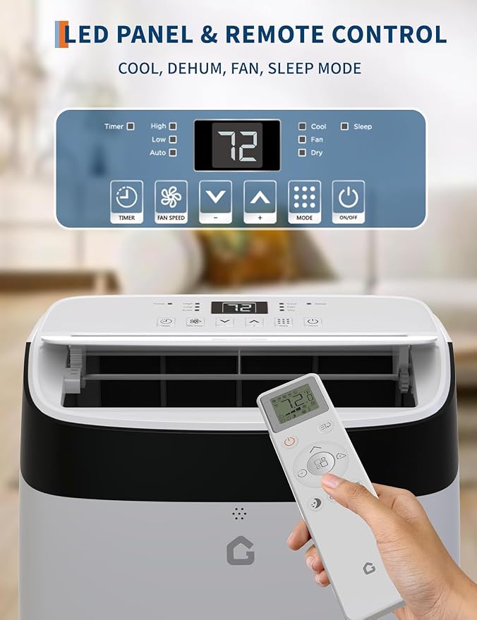 14000 BTU Portable Air Conditioners, 3-IN-1 Free Standing Cooling AC Unit - Image 6