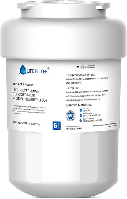 Lifefilter Replacement for MWF Refrigerator Water Filters, HDX FMG-1, by Lifefilter