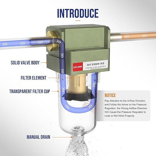 1/4 Air Pump Filter Pneumatic Water Trap - Image 3