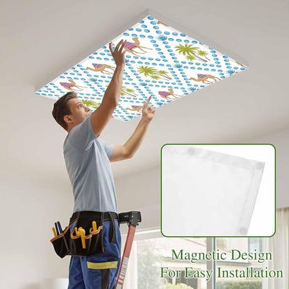 4 Pack Fluorescent Light Cover, Camels Palm Trees Light Covers - Image 3