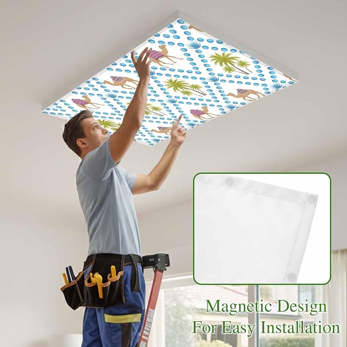 1 Pack Fluorescent Light Cover, Camels Palm Trees Light Covers - Image 3