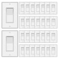 ThunderWay Single Pole Decorator Wall Light Switch with Wall Plate, 15A 120V/277V, On/Off Paddle Switch, Residential Grade - UL Listed, White (30)