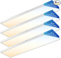 Barrina 1x4 LED Flat Panel Light Surface Mount, 8640LM 72W, 0-10V Dimmable, Selectable Flat Panel Ceiling Lights Fixture, 5CCT 3000K/3800K/4500K/5200K/6000K, Flush Mount for Kitchen, Garage, 4 Packs