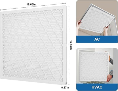 20x20x1 MERV 11 Air Filter, Quality AC/HVAC Furnace Filter，2 Reusable ABS Frame - Image 2