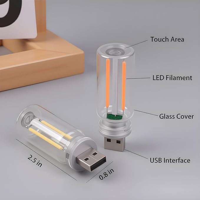 USB Ambient Light, RGB LED USB Light for Car, Laptop and Desk – VISB (Red)