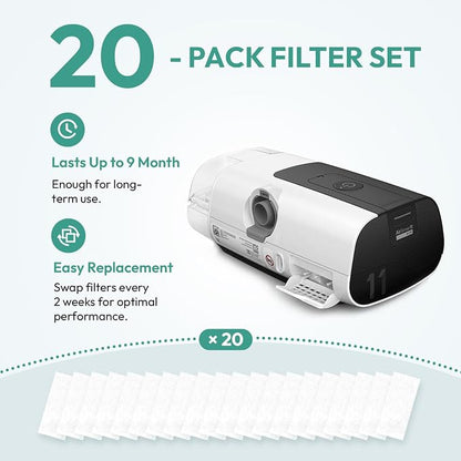 Replacement Water Chamber & 20-Pack Filters - Image 9