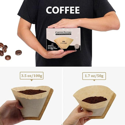 #4 Cone Coffee Filter 8-12 Cup, No Blowout, Disposable - Image 6