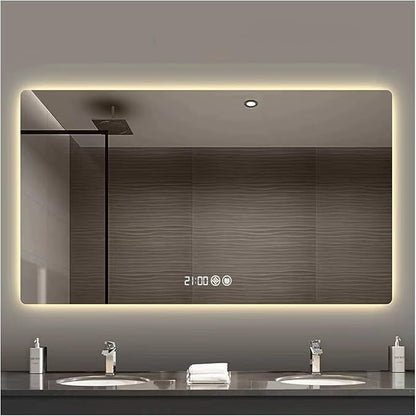 Bathroom Mirror with LED Lights，LED Bathroom Mirror，Smart Lighted Bathroom by ZXCASDF