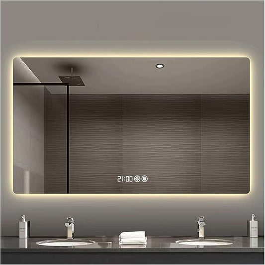 Bathroom Mirror with LED Lights，LED Bathroom Mirror，Smart Lighted Bathroom by ZXCASDF