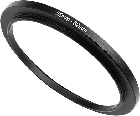 55mm to 62mm Step-Up Ring Filter Adapter, Metal Ring Step-Up Rings Adapter by BETUYESS