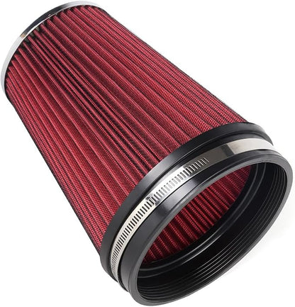 6" Inlet Cold Air Intake Filter Cone Replacement Performance Washable Clamp-On by MUGERACING