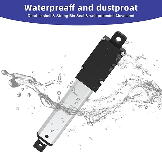 0.5 Inch 28lbs Mini Stroke 12V Electric Linear Actuator 4mm/sec Linear Motion Actuator with Brackets for Cabinets, Robotics, Home Automation, Window Opener(120N, 10mm)