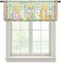 Easter Sheer Valances for Windows 54"x18", Light Filtering Kitchen Curtains by Unknown