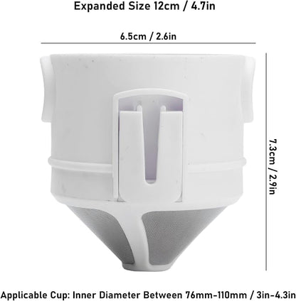 Foldable Portable Stainless Steel Coffee Filter Cup Ultra Fine Drip Tool - Image 9