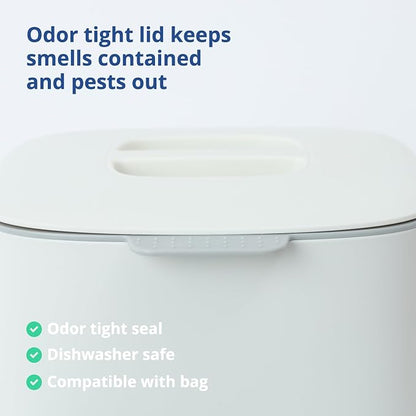 Blue Ginkgo Kitchen Compost Bin – Filter-Free, Odor-Tight Countertop Food Waste - Image 4