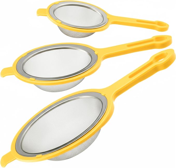 LemonRoad Set of 3 Stainless Steel Mesh Strainer 304 Fine Mesh Filters by Unknown