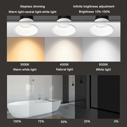 Round LED Bathroom Mirror with Light, Round Bathroom Mirror with LED Lights and - Image 3