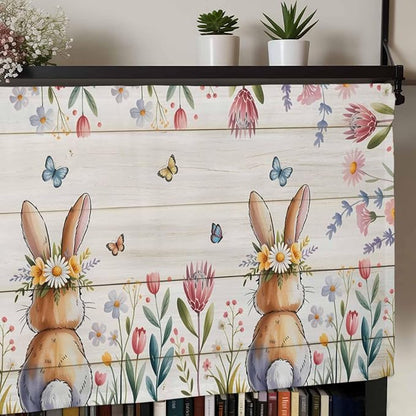 Easter Curtain Valances for Windows, Kitchen Valance Window Treatment, Spring - Image 7