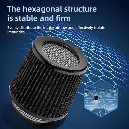 3" 3.5" 4" Inlet Car Replacement Cold Air Intake Filter 76mm 89mm 102mm 3 Sizes - Image 2