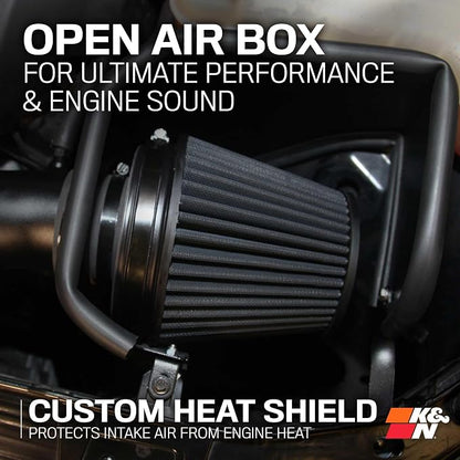 K&N Cold Air Intake System: Dry-Flow Air Filter, Increase Performance & - Image 7