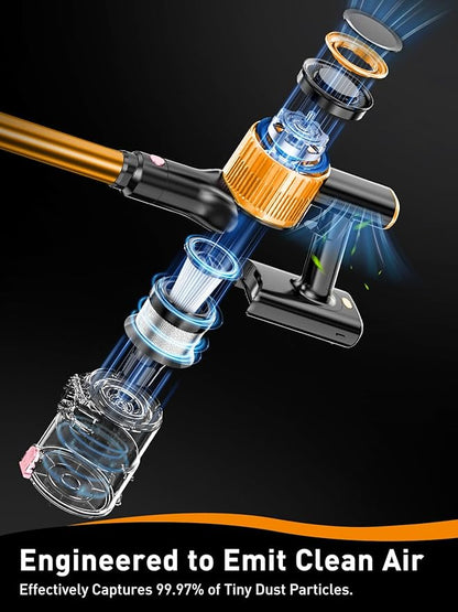 Cordless Vacuum Cleaner, 40Kpa 8 in 1 Powerful Suction Lightweight Stick Vacuum - Image 8