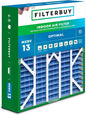 Filterbuy 20x25x6 Air Filter MERV 13 Optimal Smoke & Allergy Defense, Pleated by Filterbuy