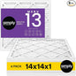 Simply 14x14x1 Air Filter, Merv 13, 6 Pack, by SimplyFilters