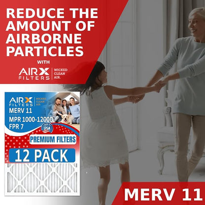 10x10x1 Air Filter MERV 11 Rating, 12 Pack of Furnace Filters Comparable to MPR - Image 4