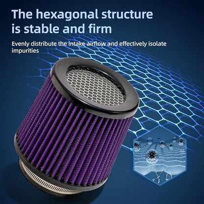 3" 3.5" 4" Inlet Car Replacement Cold Air Intake Filter 76mm 89mm 102mm 3 Sizes - Image 2