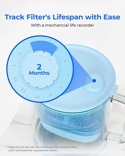 Waterdrop Large Glass Alkaline Water Filter Pitcher - Image 8