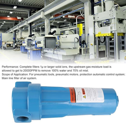 Water Oil Separator Air Compressor Filter, Aluminium Alloy PP Cotton Filter - Image 2
