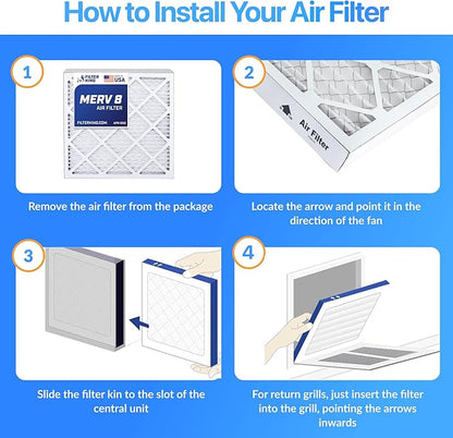 Filter King 25x25x2 Air Filter | 6-PACK | MERV 8 HVAC Pleated A/C Furnace - Image 4