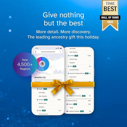 23andMe Health + Ancestry Service: DNA Test Kit, FDA-Authorized Reports, Genetic Test, Health Predispositions, Carrier Status, Wellness, Family Tree (Before You Buy See Important Test Info Below)