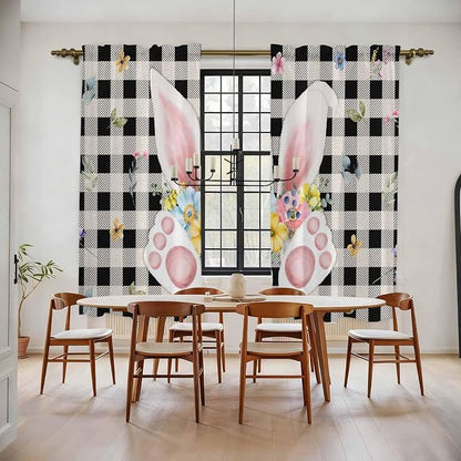 Easter Window Curtains 72 Inch Long 2 Panel Set, Rod Pocket Long Curtains & by Unknown