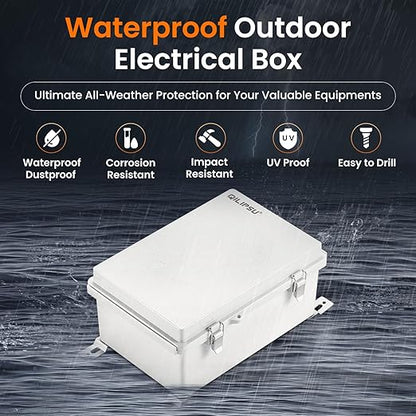 QILIPSU Junction Box IP67 Waterproof Plastic Electrical Enclosure Outdoor - Image 2