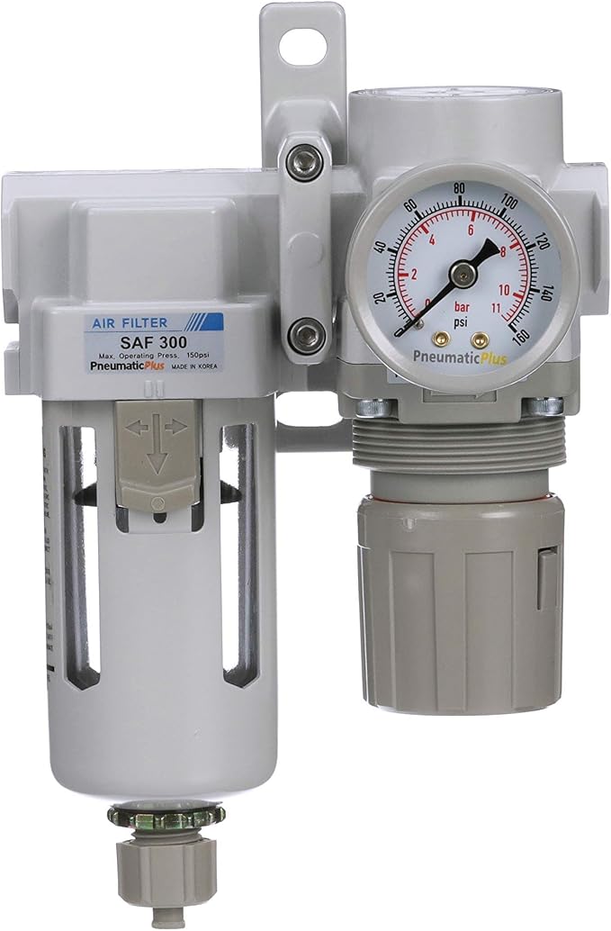 PneumaticPlus SAU320-N03G Compressed Air Filter Regulator Combo 3/8" NPT - Image 2
