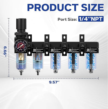 NEWPO 1/4'' NPT 5 Stage Air Dryer - Image 2
