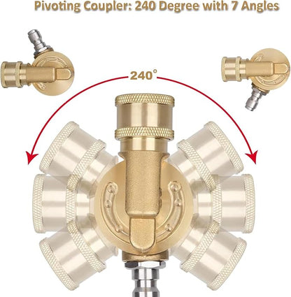 Lucstar Radiator Cleaning Wand Accessories, Quick Connect Pivoting Coupler - Image 3
