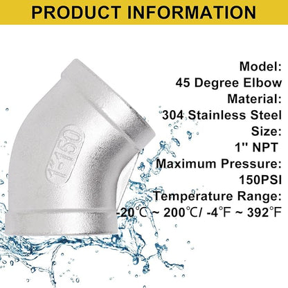 45 Degree Elbow 1PCS, Connector Coupler Apply to Outdoor/Garden/Industrial - Image 3