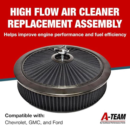 A-Team Performance High Flow Throttle Body Air Intake Filter - 14 in x 3 in - Image 2