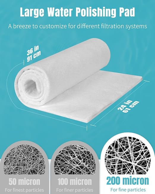 Pawfly 200 Micron Fine Aquarium Polishing Filter Pad, High Density Filter Media - Image 7