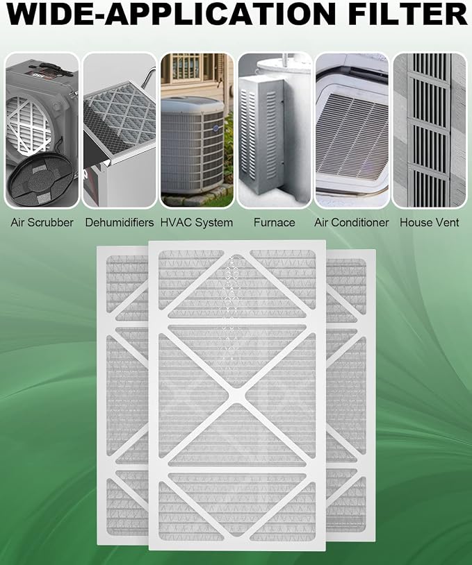 14x25x1 Air Filter 6 Pack, Durable MERV 8 Pleated Home HVAC AC Furnace Filters - Image 9